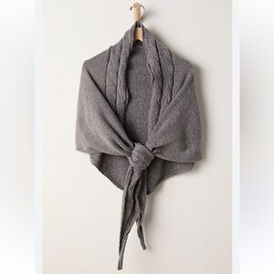NWT Free people Coastline Cable Knit triangle Scarf!